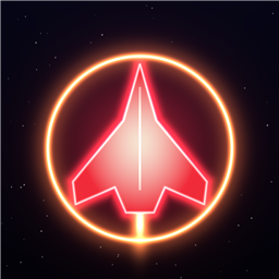 The Redline app icon: a red delta fighter inside a glowing orange ring